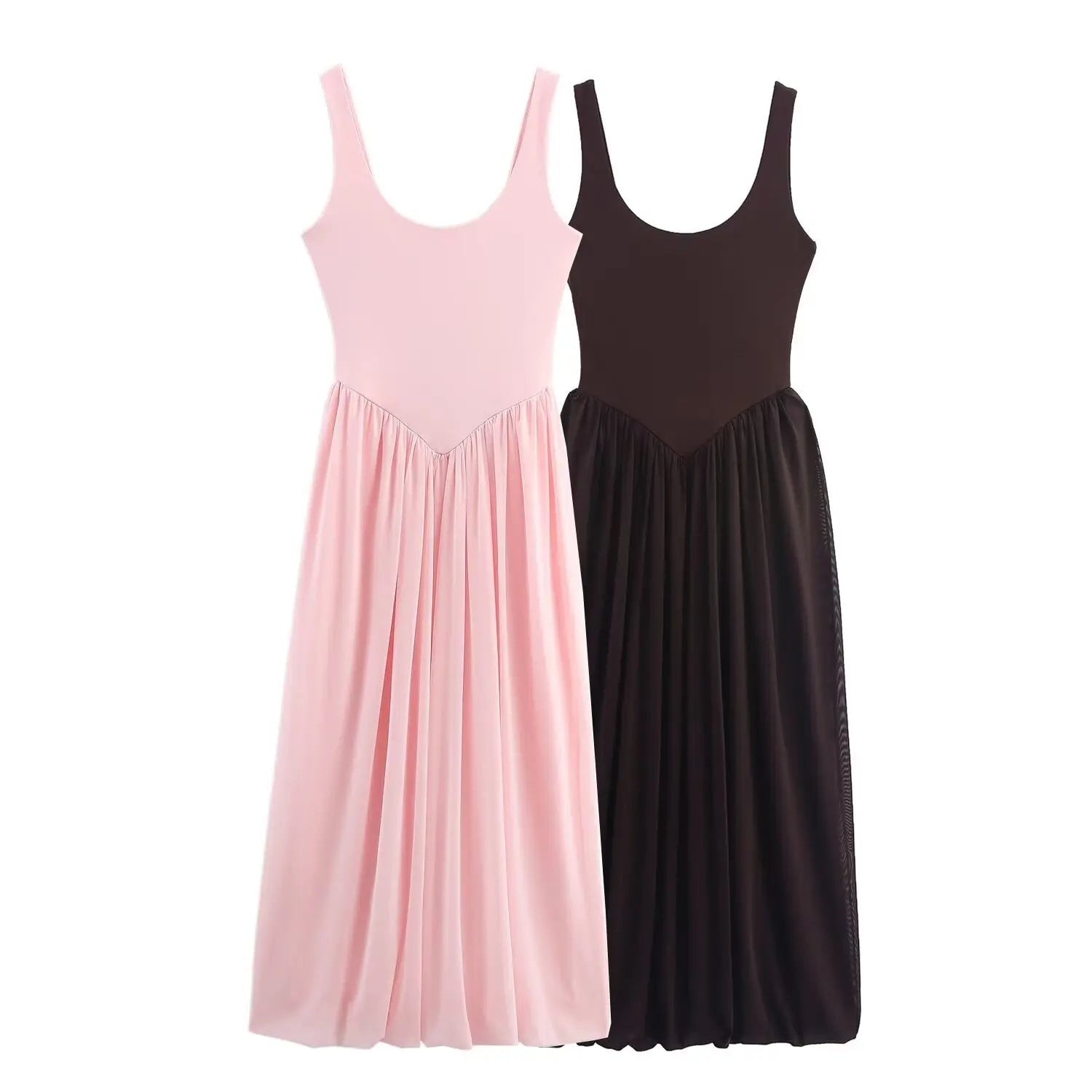 2025 Women's Dresses Silk Mesh Patchwork Dresses Fashionable Generous Beautiful