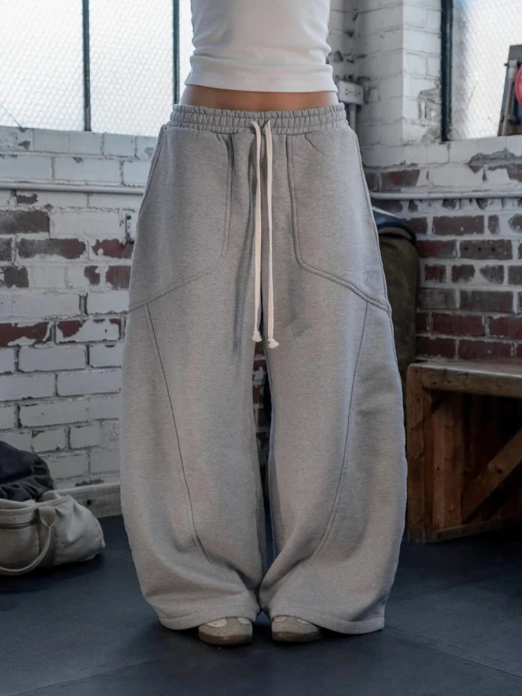 2025 Street Hip-hop Goth Harajuku Fashion Versatile Straight Wide-leg Pants Men American Retro Y2K Casual Loose Trousers Women