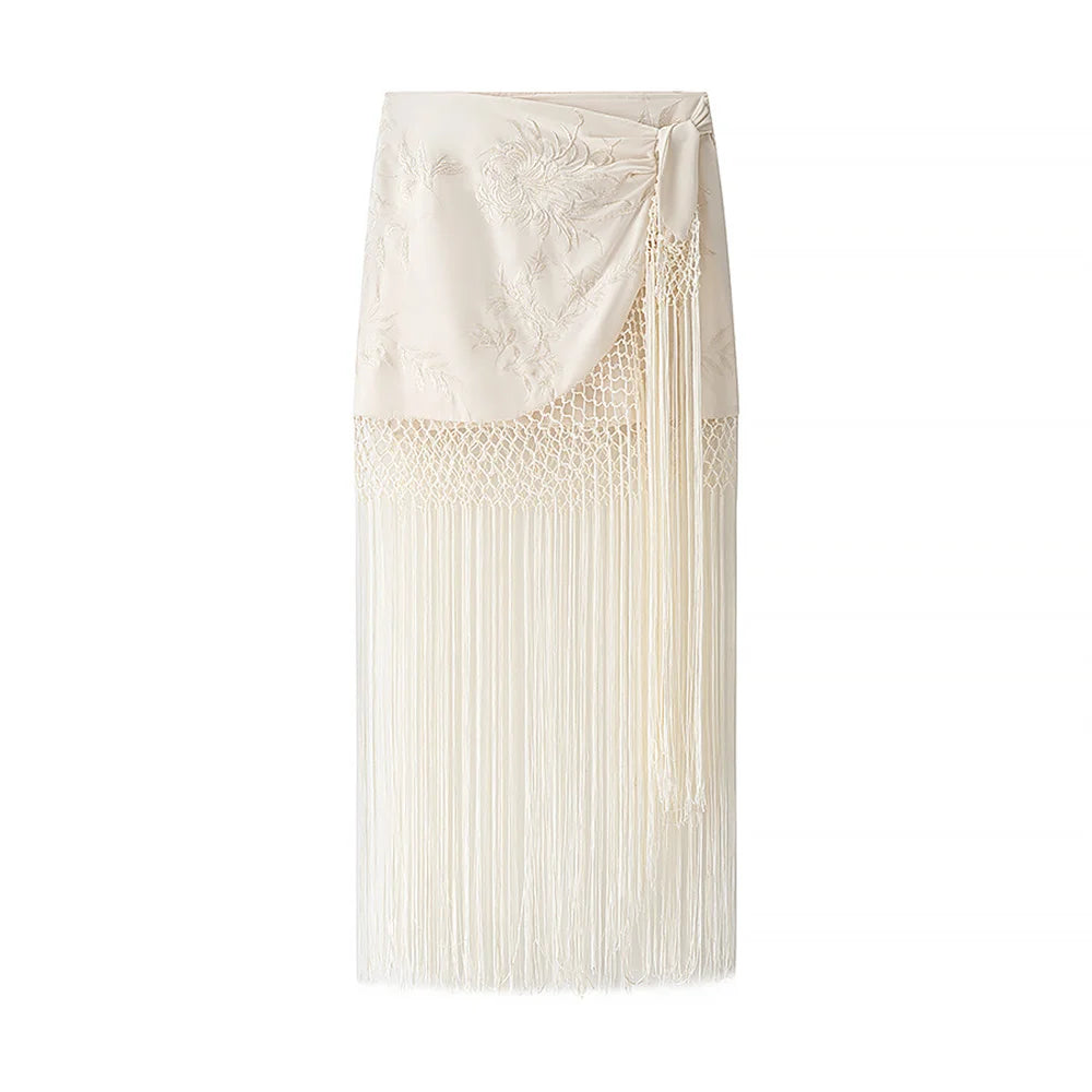 Summer women's clothing new style antique fashion temperament versatile lace embroidery half skirt