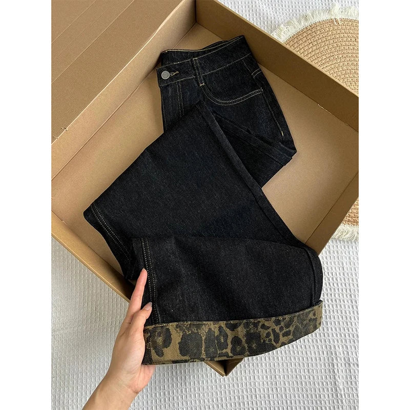 Streetwear Women Jeans New Bottoms 2025 Pantalon Femme High Waist Vintage Straight Y2k Wide Leg Pants Casual Chic Denim Trousers